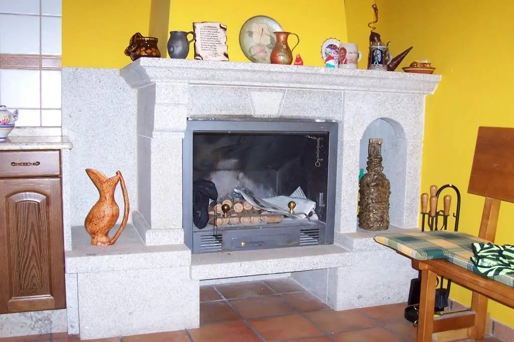 Indoor Fireplace with Wood-Burning Cassette Insert